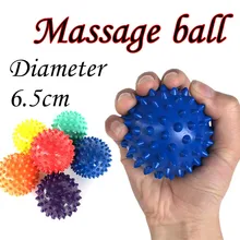 1 Pc 6.5cm Massage Ball Roller Reflexology Stress Relief For Body Yoga Massage Balls PVC easy to use pocket masseur *20