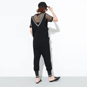 

New Arrival Baggy Jumpsuits Wide Leg Hippie Cross-pants Casual Jumpsuits Ladies Pockets Overalls Feet pants Female Women G050801