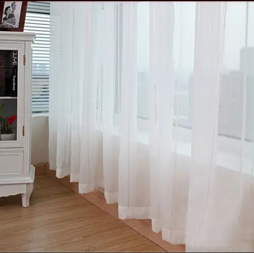 1pc Modern 150cm 270cm Sheer White Voile Scarf Curtain Panel Sets