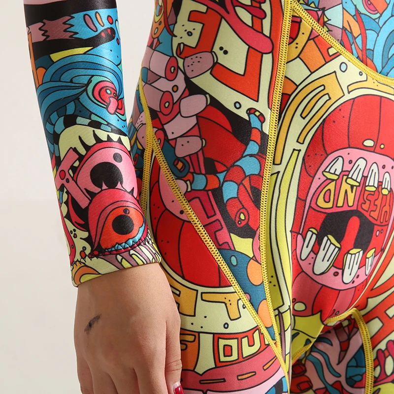Women's Hooded Jumpsuit with Full Body Rash Guards - Hisea Lycra Fabric Surfing Suit image 4