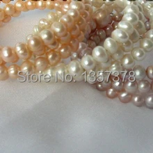 Shitou 004781 потрясающие 3 шт. 3 ряда 6 мм круглый пресноводные искусственные жемчужный браслет