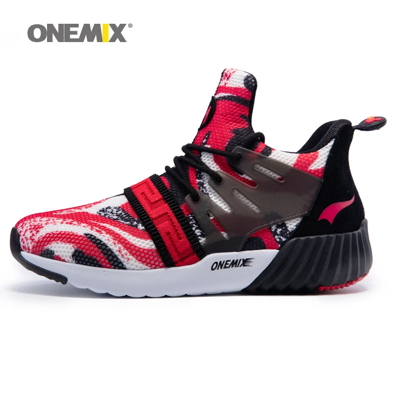 

ONEMIX New Men Running Shoes Breathable Boy Sport Sneakers 2017 Unisex Athletic Shoes Increasing height Women Shoes Size 36-45