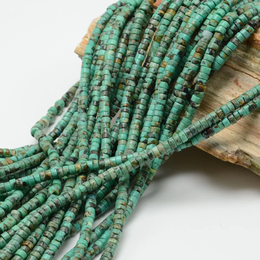 

Natural African Turquoise / Red Jasper / Rhodonite / Picture Jasper / AmazoniteLoose Wheel Beads 4x2mm