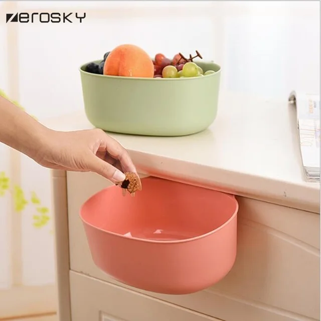Zerosky colgante de basura puerta del armario pared basura caja de