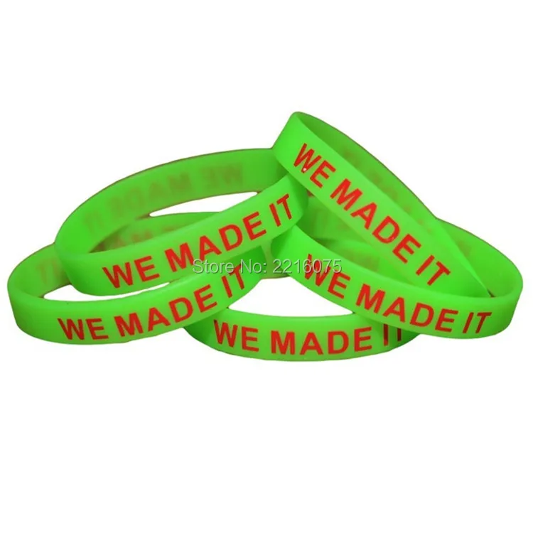 

300pcs Inspirational WE MADE IT wristband silicone bracelets free shipping by DHL express