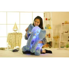 Birthday Gift,Luminous pillow Christmas Gifts Toys, Blue Led Pillow,Pink plush Pillow, Infant Grey Soft Elephant Doll,Kids Toys