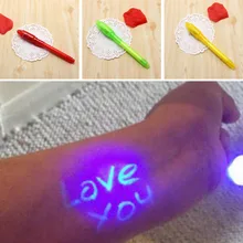 Большая голова светящаяся световая ручка волшебный фиолетовый 2 в 1 ультрафиолетовый свет комбинированный рисунок ручка с невидимыми чернилами Обучающие Развивающие игрушки для детей