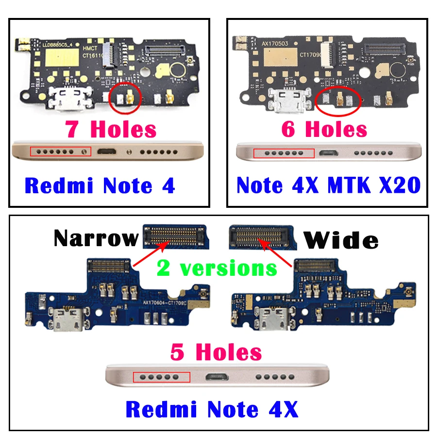 Redmi Note 4 USB Port Charger Dock Plug Connector Flex Cable Note4 For 5 5 Xiaomi 2