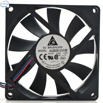 

Original AUB0812VHB Double Ball Bearing Cooling Axial Fan DC 12V 0.3A 2.28W 8015 80*80*15mm 3700RPM