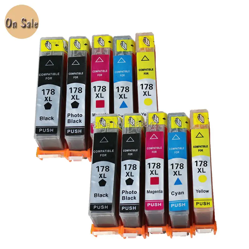 Hisaint 10PK для HP 178 178XL чернильные картриджи Photosmart 5510/5520/5521/B109A/C5380/C6380/D5460/Plus B209A