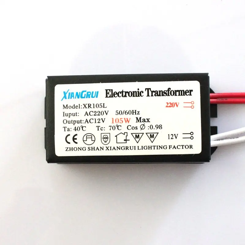 Halógeno electrónicos-transformador 10-105/120w regulable 12v transformador electrónicamente 