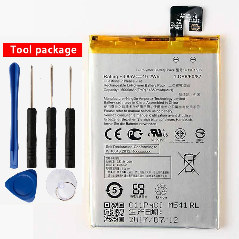 

Original High Capacity C11P1508 Battery For ASUS Zenfone max 5000Z C550KL ZC550KL Z010AD Z010DD Z010D Z010DA 5000mAh