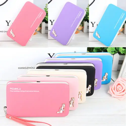 

Fashion Women Lady Clutch Leather Wallet Purse Storage Bags Ladies Long Card Holder Phone Bag Case Container Purse Handbag Pouch