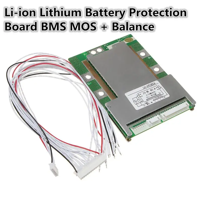 Лидер продаж 1 s шт. 20 s В 72 в (84 В в) 80A 18650 литий-ионный батарея защиты доска BMS MOS + балансный модуль