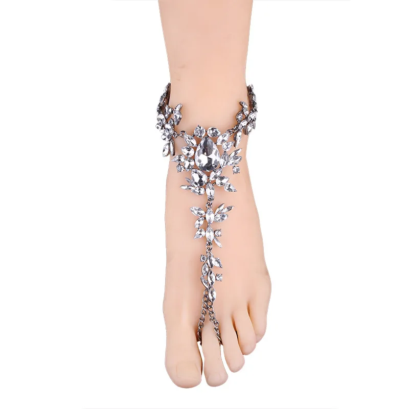 1 шт Новые сексуальные разноцветные браслеты с кристаллами в богемном стиле для женщин, длинные цепочки на ногу, летние модные вечерние ювелирные изделия