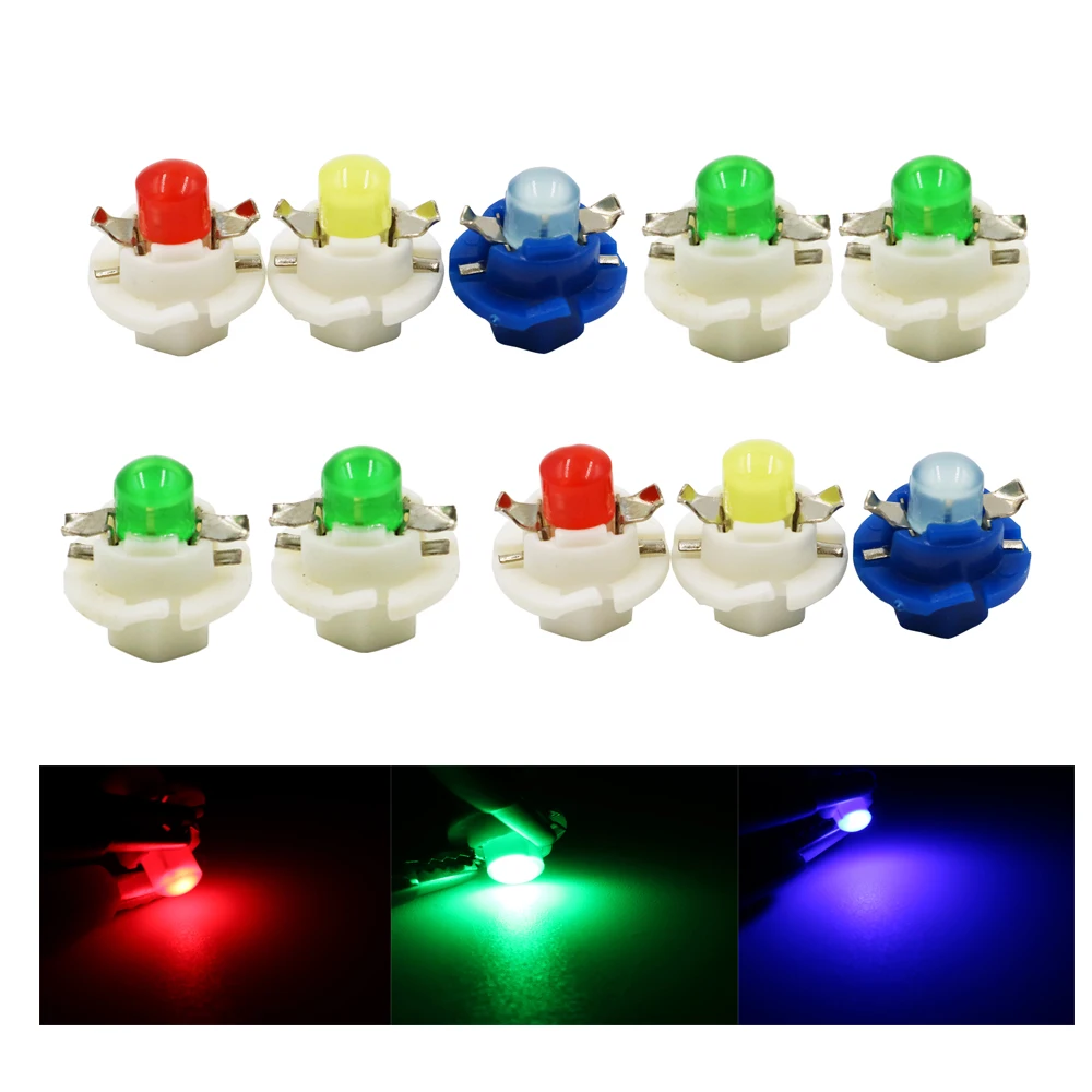 YSY 100 шт./лот T5 B8.4 COB 1 SMD Светодиодная синяя боковая подсветка приборной панели для