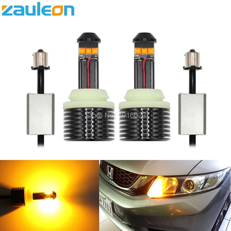Zauleon 2 шт. без ошибок 1156 BA15S 1056 BAU15S PY21W P21W Высокая мощность 30 Вт желтый светодиодный