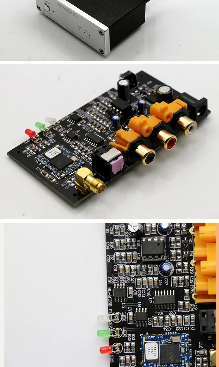 fx-аудио BL-MUSE-01 высокоскоростной HiFi Bluetooth CSR-57E6 аудио приемник Выход AUX/коаксиальный/оптический в цифровой усилитель/ЦАП