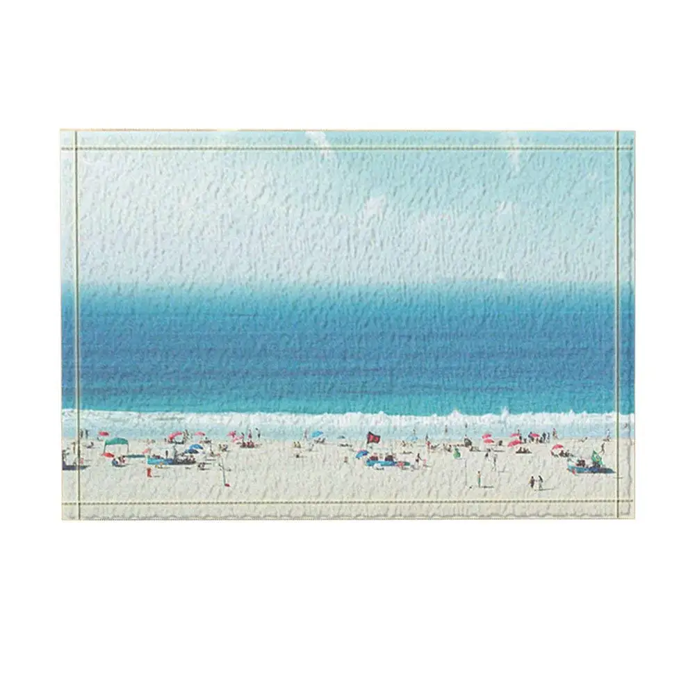 Декор на море люди наслаждаются жизнью на пляже с красивым синим морем коврик для ванной нескользящий дверной коврик пол вход открытый дверной коврик