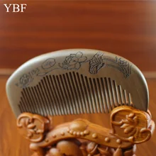 Wood Massage Relaxation Lotus Thickening Old Peach Wooden Hair Combs HairBrush Ys Park Peine Plancha Pelo Hairdressing Fine Cut