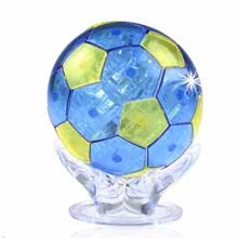 DIY 3D головоломка Хрустальная головоломка футбольный мяч/футбольный Строительный набор образовательных игрушек для детей X игрушки игры