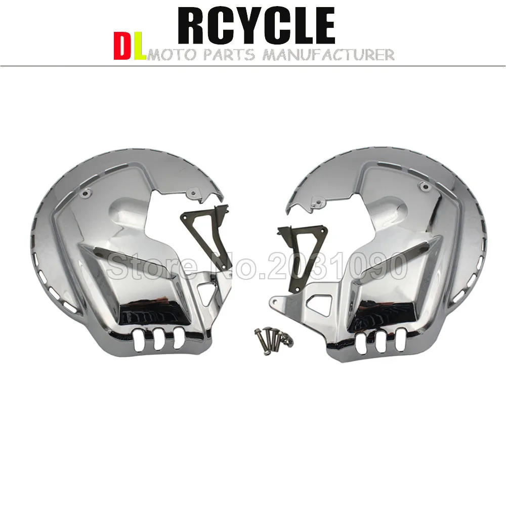 

Motorcycles LED Chrome Disc Rotor W/LED Ring of Fire Brake Covers Light For Honda Goldwing GL1800 2001-2014 F6B 2013-2015