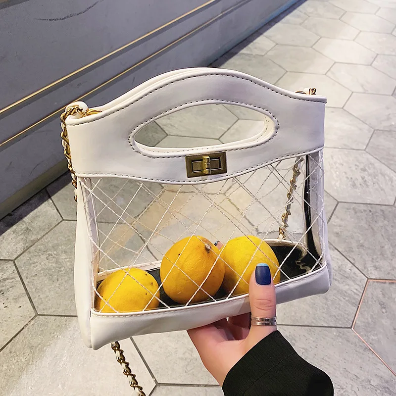 

Summer Transparent Jelly Bag Crossbody Bags For Women 2019 Quality Luxury Handbags Designer Ladies Hand Beach Clear Shoulder Bag
