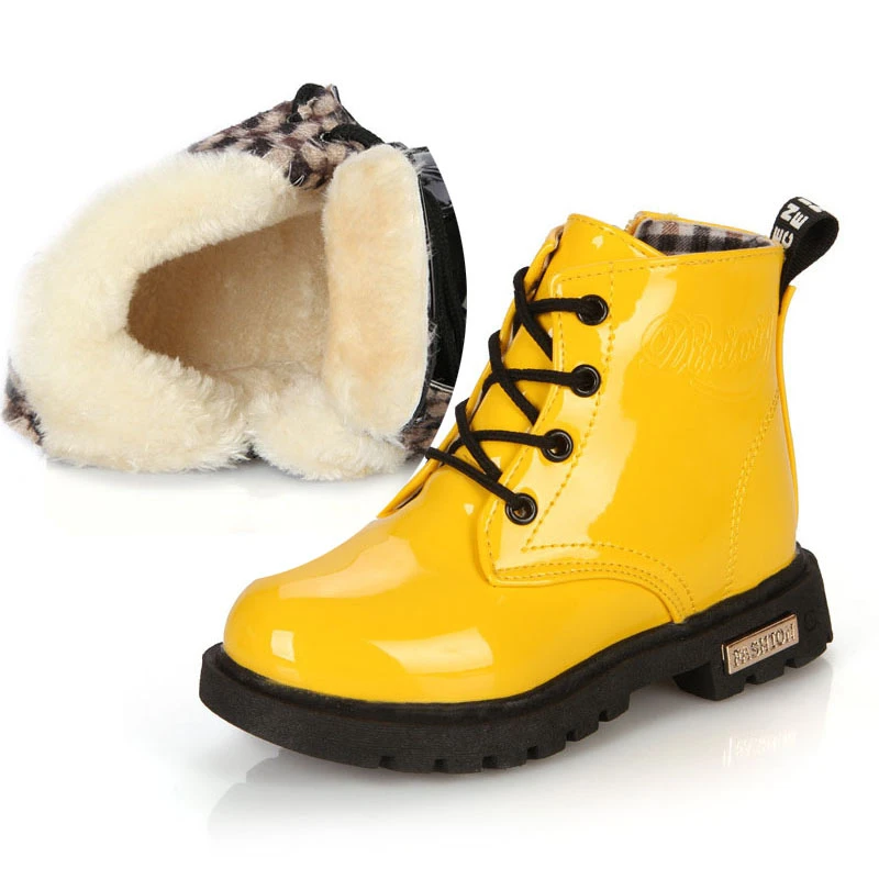 yellow bottes hiver garcon