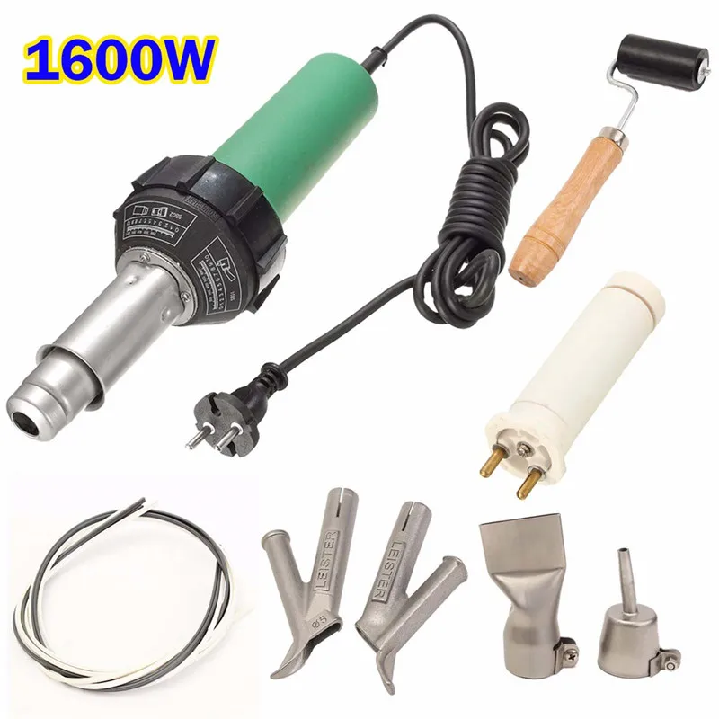 

220V 1600W Welding Pistol & 2pcs Speed Nozzle & Roll Hot Air Torch Plastic Welding Heat Welding