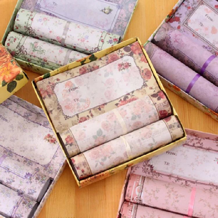 

20 pcs/lot (1 gift box ) Beautiful Flower Paper Envelope Vintage European Style For Card Scrapbooking Letter Paper Gift box
