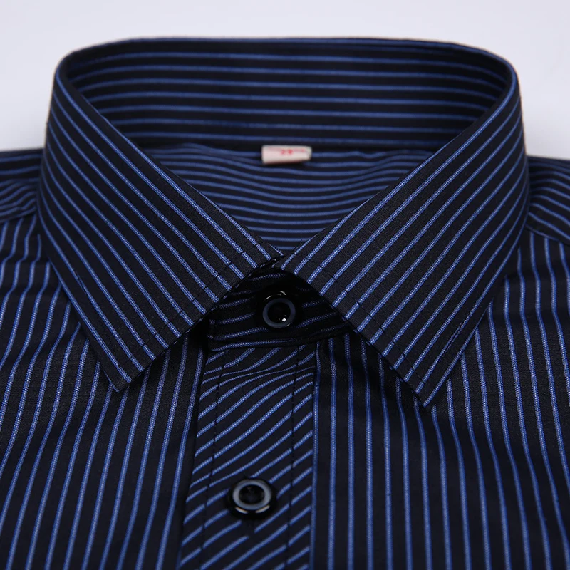 Men Spring Slim Fit Long Sleeve Business Social Formal Plaid Stripe Casual Dress Shirts DS-127