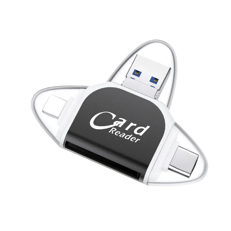 4в1 SD TF кардридер Micro usb Тип C TF SDHC MicroSD SD считыватель карт OTG адаптер для iPhone X XS MAX 5 6 7 8 iOS Android телефон