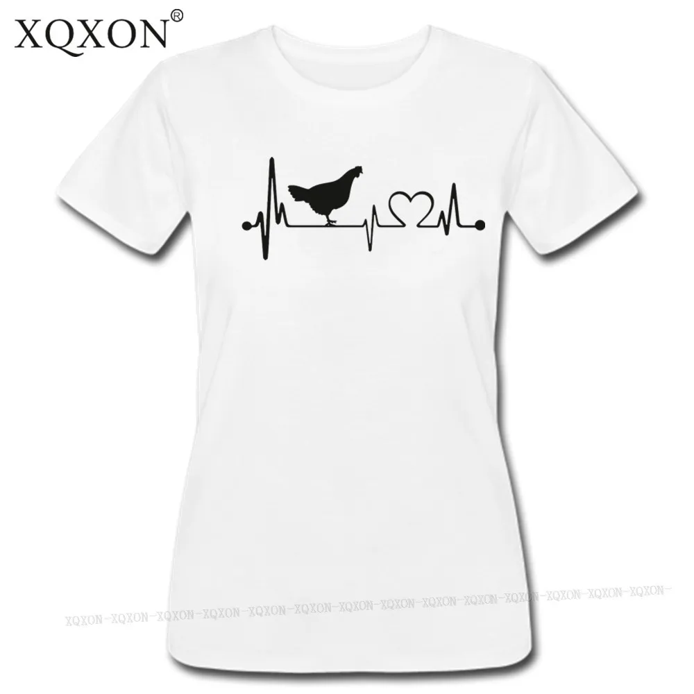 XQXON 2019 новый дизайн Высококачественная женская футболка с принтом цыплят