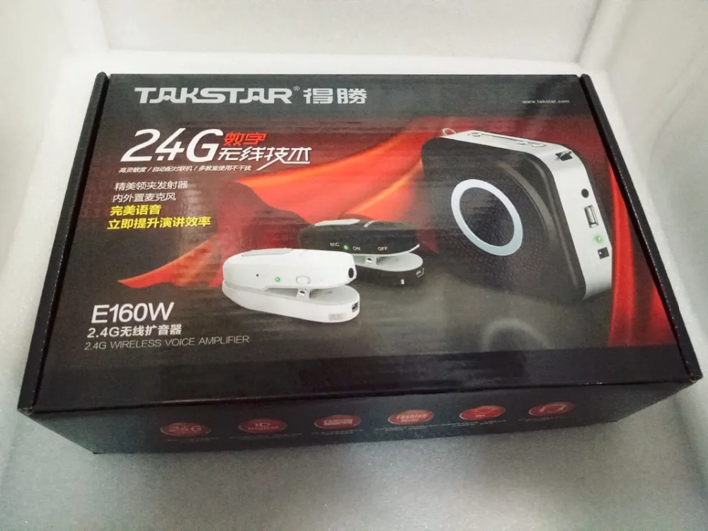 TAKSTAR E160W 2,4G цифровой беспроводной усилитель портативный hi-fi громкоговоритель с зажимом передатчик поясной висячий Тип МегаФон