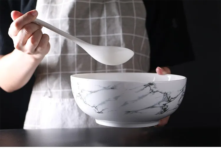 Японская керамическая миска, белая круглая миска для супа, риса, лапши, керамическая посуда, 8 дюймов, большая миска, миска Ramen, 2 шт