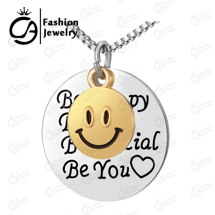 Be Happy True Special Smile ожерелье с подвеской СемьЯ подарочные украшения для друзей 20
