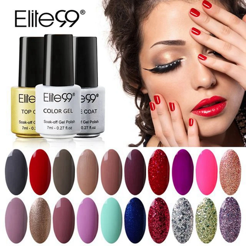 

Elite99 7ml Gel Nail Polish Nail Art UV Gel Colorful Gel Lacquer Varnish Semi Permanent Little Bottle Vernis Choose 1 From 58