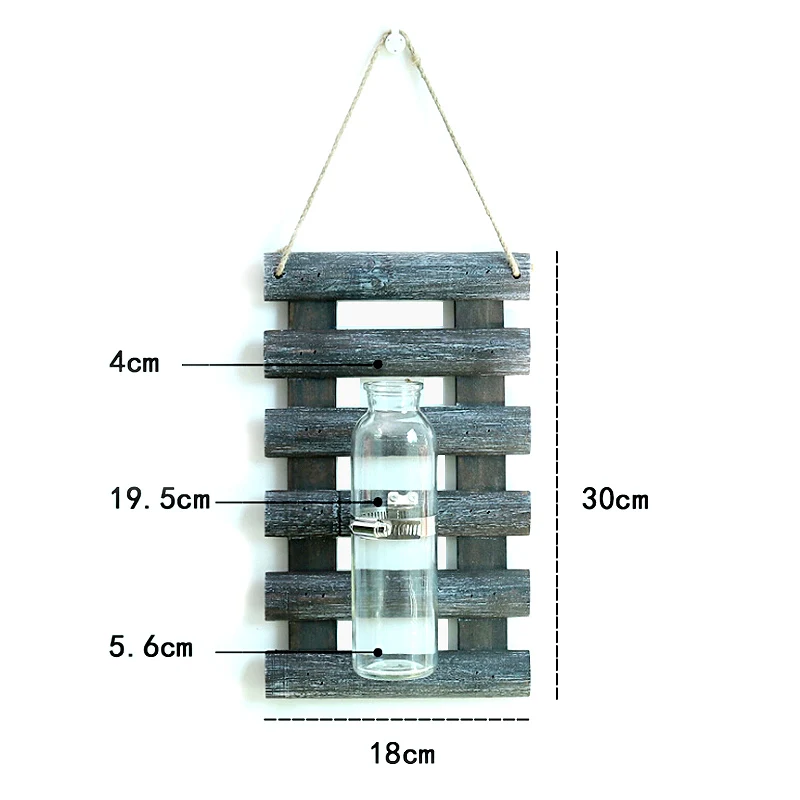 18*30 см 1 шт. настенная подвесная деревянная Цветочная композиция Цветочная ваза гидропонная растительная стеклянная ваза, домашний декор