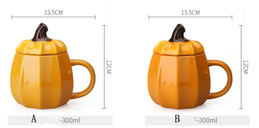 Милый оранжевый мультфильм Тыква керамическая кружка креативная Мода завтрак кофе чашка Хэллоуин украшения