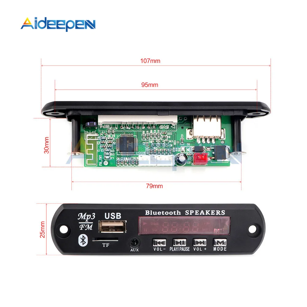 Беспроводной Bluetooth 12 в MP3 WMA декодер доска аудио модуль USB TF радио SD слот для карты автомобиля аксессуары