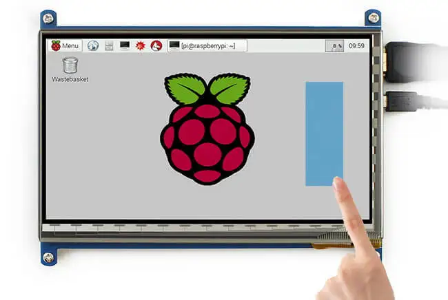 7 дюймовый емкостный сенсорный ЖК экран Raspberry Pi (B) 800 × 480 HDMI низкая мощность для 2/3/4B