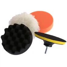 Yetaha 5 шт 5 дюймов губка для восковой депиляции Полировочная Подушка Комплект с M10 Дрель адаптер уход за автомобильной краской мыть набор инструментов