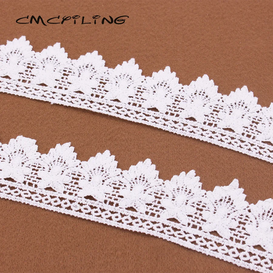 

CMCYILING 5.5cm width Cotton Embroidered Lace Trim Sewing Dress Handmade Craft Materials Accessories 1 Yard