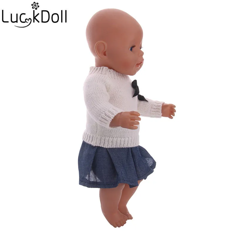 Luckdoll одежда вязаная рубашка 7 шт./стиль подходит для 43 см кукла аксессуары Детский Рождественский подарок для selec n966-n1486