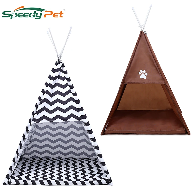 

Foldable Hot Pet Bed Cat Tent With Wave point Pattern Portable Pet Tent with Soft Fleece Pad Warm House For Cat Kitten and Puppy