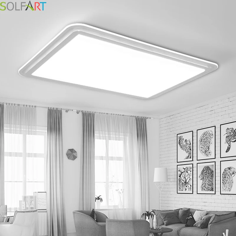 

SOLFART ceiling lights led plafonnier led ceiling lamp light fixtures square rectangle type thin led ceiling lights PS6254