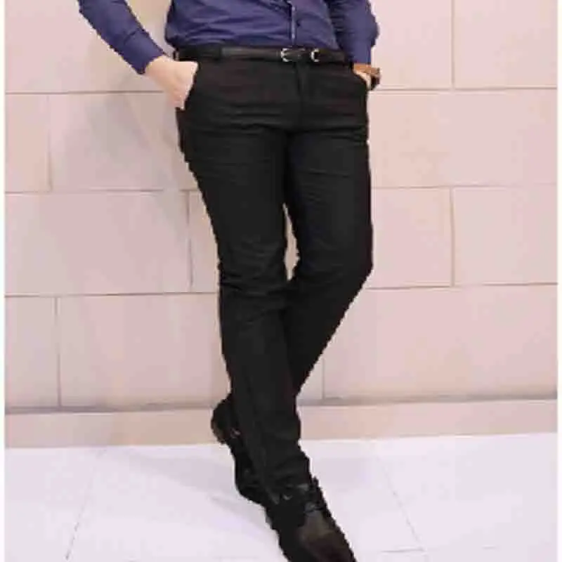 Fashion Men Slim Fit Suit Pants Formal Business Mens Casual Dress