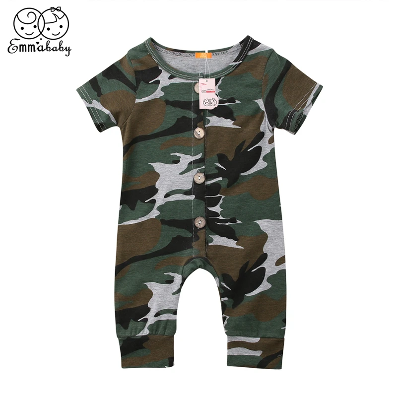 cotton camo jumpsuit