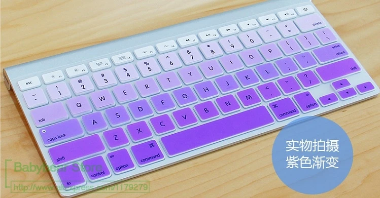 Настольный ПК аксессуар для Apple Bluetooth беспроводной keybord MC184CH A1314 IMAC G6 IMC клавиатура протектор США английская версия - Цвет: fadepurple