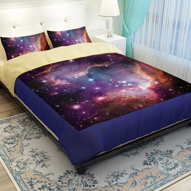 hipster galaxy bedding set universe outer space themed galaxy print galaxy print sheets